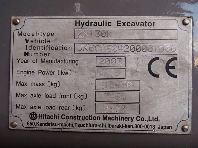 Hitachi ZX130W Wheeled Excavator - photo 3