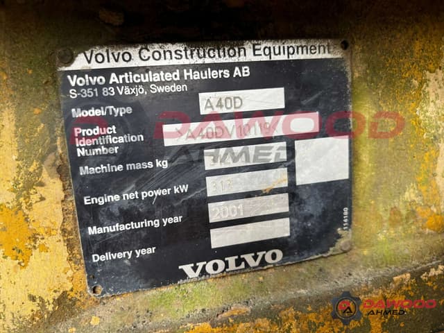 Volvo A40D Articulated Dump Truck Year: 2001 Unit 2 - photo 7
